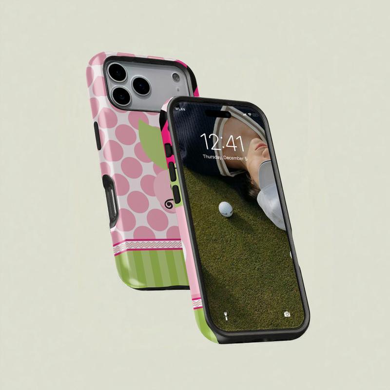 Floral Dot Ladybug Print Phone Case, Durable Two-In-One Protection, Fits iPhone 17 16 15 14 13 12 Pro