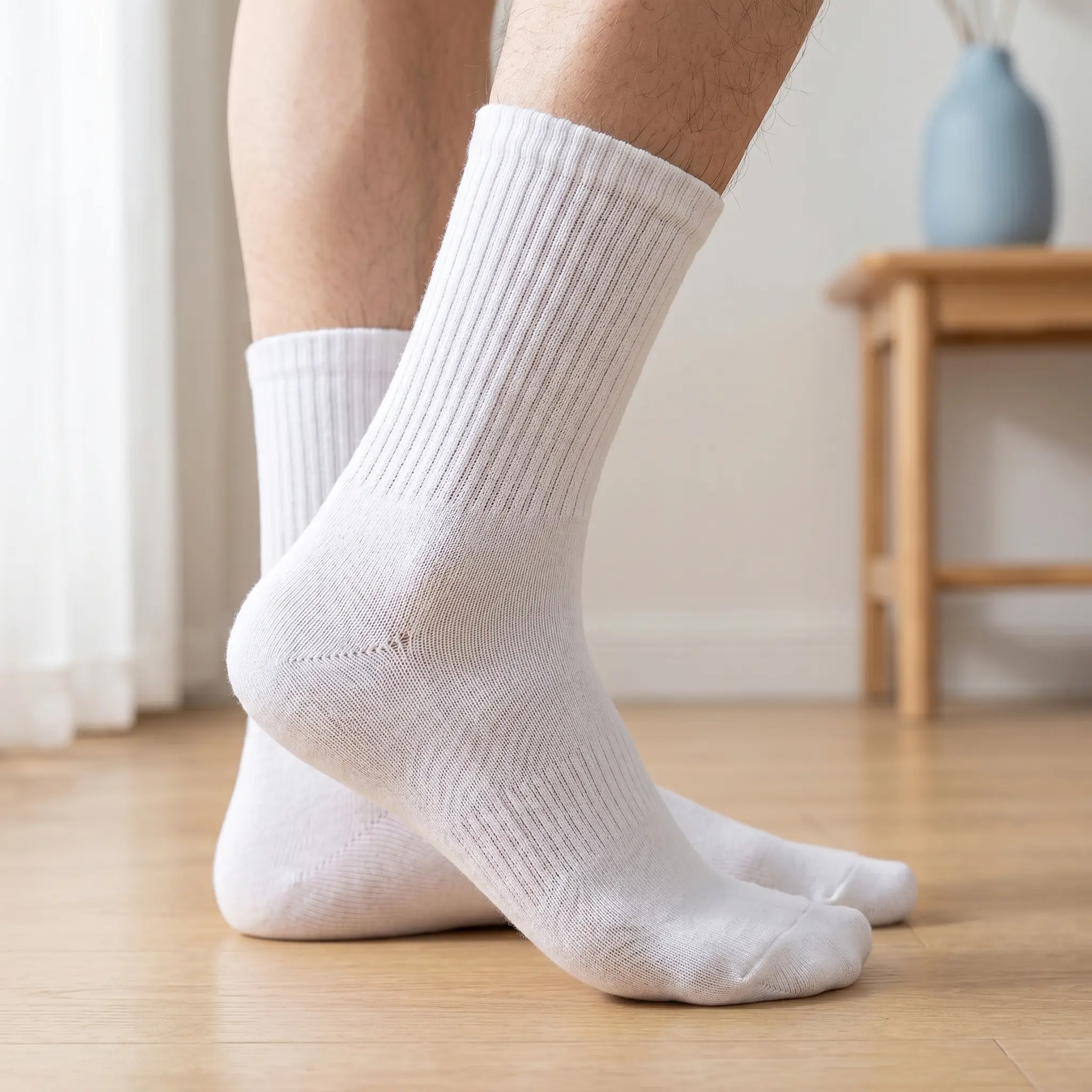 Solid Color Long Calf Socks Soft Skin Friendly Breathable Sweat Absorbent Wear Resistant Comfortable Daily Socks Ideal for daily wear home rest outdoor activities and all season matching-MM1