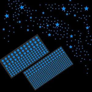 Household daily necessities 420 Pcs Glow in The Dark Stars for Ceiling, Blue Glowing Stars Stickers for Kids Bedroom, Space Galaxy Universe Planet Wall Decals for Nursery, Living Room Decor