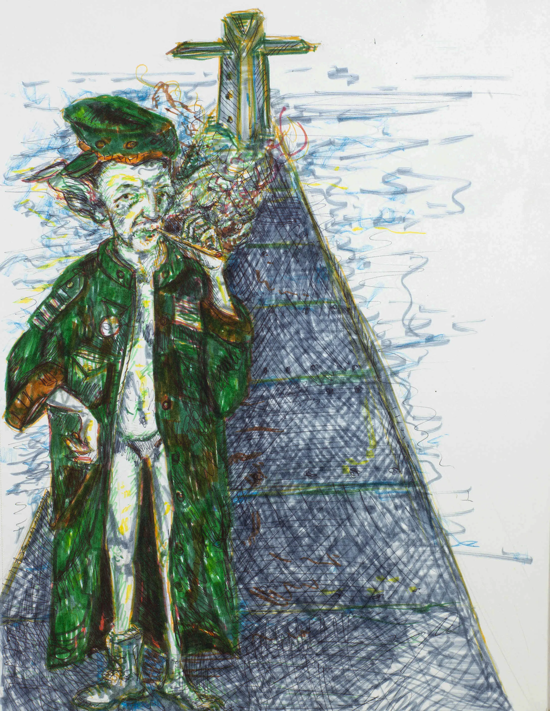 Captain Chaos - Original Mixed Media Artwork
