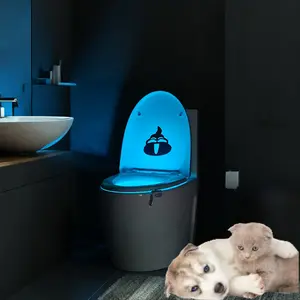 Pet  Night Light with Motion Sensor, 16 Color Changing LED Gadget for Bathroom Accessory Decor, Cool Gag Stuff for Men, Kids, Birthday