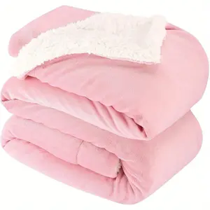 Thick Reversible Sherpa Blanket, Warm Soft Fleece Blanket for Bed, Winter Fuzzy Throw Blanket