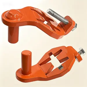 Heavy Duty T-Post Gate Hinge Pins, Steel Gate Hanger for Farm Gate, Metal Target Hanger Attachment, Easy Install Gate Hardware for Garden & Backyard, Durable Reusable Steel Hinges (Patent Pending)