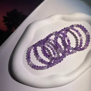 AAAA 6mm Amethyst Bracelet | StretchableBeaded Gemstone Bracelet| Healing Crystal | February Birthstone | Crown Chakra