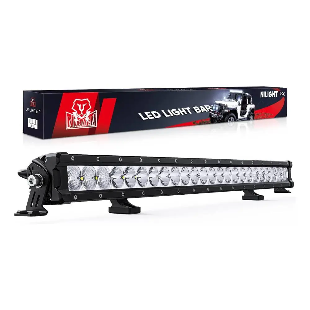 Nilight 30-LED Light Bar - 120W 14400LM Flood & Spot Combo with OSRAM Chips, IP68 Waterproof Slim Led Car Lights for Trucks, Jeeps, Light Bars Lightbar