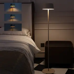 BHOTL Solar-Powered Floor Lamp Outdoor Table Lamp IP44 Waterproof High-Quality Metal 3000mAh Lithium Battery Long-Lasting Night Light for Living Rooms Bedrooms Studies Dining Rooms and Outdoor Areas