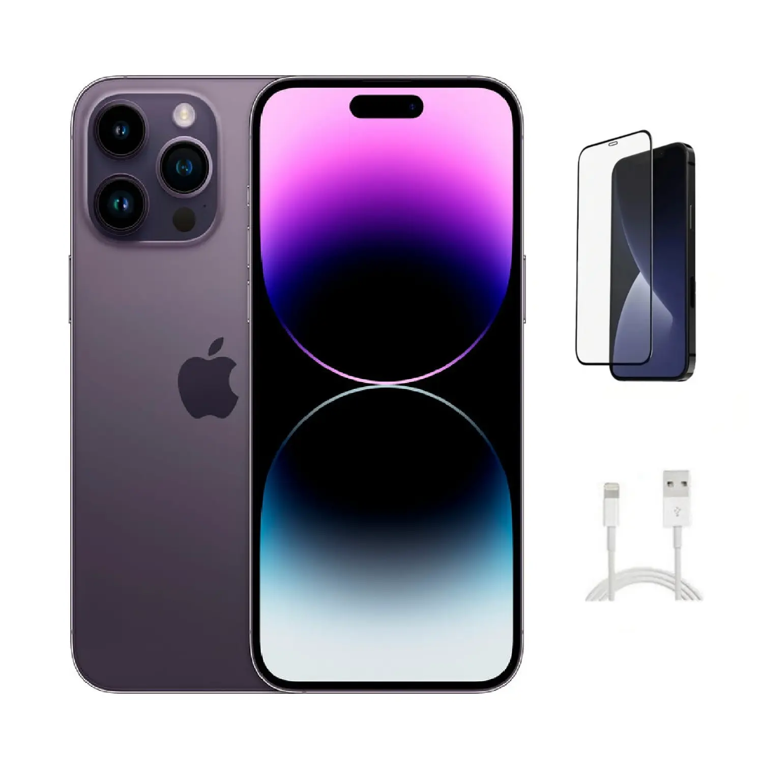 Refurbished Apple iPhone 14 Pro Max A2651 (Unlocked) - Acceptable Condition with Pre-Installed Tempered Glass & 1 Year Warranty