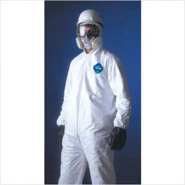 DuPont Men's Tyvek Workwear Coveralls Uniforms - Menswear Mens Clothing Clothes with Inherent Barrier Protection, Attached Hood, Zipper Front, Skid-Resistant Boots, Garment, Stops Sub-Micron Particles, Tyvek Outerwear, Bibs & Coveralls, Uniform Outerwear,
