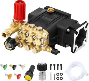 Tool Daily Horizontal Triplex Pressure Washer Pump, 3/4" Shaft Replaceable Power Washer Pump with Replaceable Nozzles, 2600-3200 PSI, 2.4 GPM, Compatible with Simpson 90036 MSH3125, Honda GC190 GX200 GX160 fathersdaygift