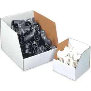 212 MAIN Jumbo Open Top Corrugated Bin Box, 6 in. x 18 in. x 10 in. Organiser with High Sides, Flat Pack Large Home Storage Solution (BINJ61810)