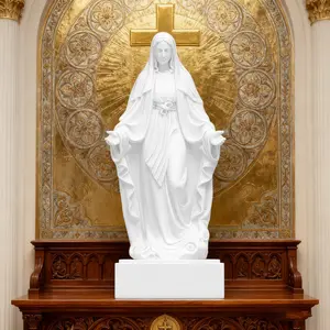Our Lady Statue, Catholic Religious Icon, Decorative Figurine, Religious Home Decor, High-Quality Material, Perfect Gift for Faithful Catholics
