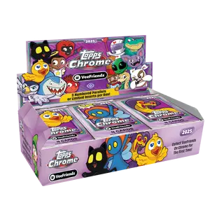 Topps VeeFriends Chrome 2025 Hobby Box Factory Sealed 18 Packs 72 Cards Real Chase Potential First-Ever Collection