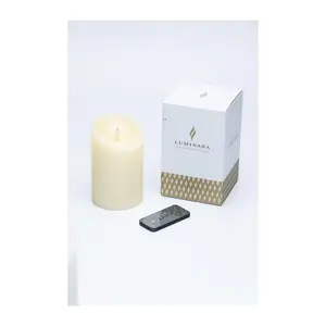 Luminara 5" Unscented Wax Flameless Candle & Re mote Control