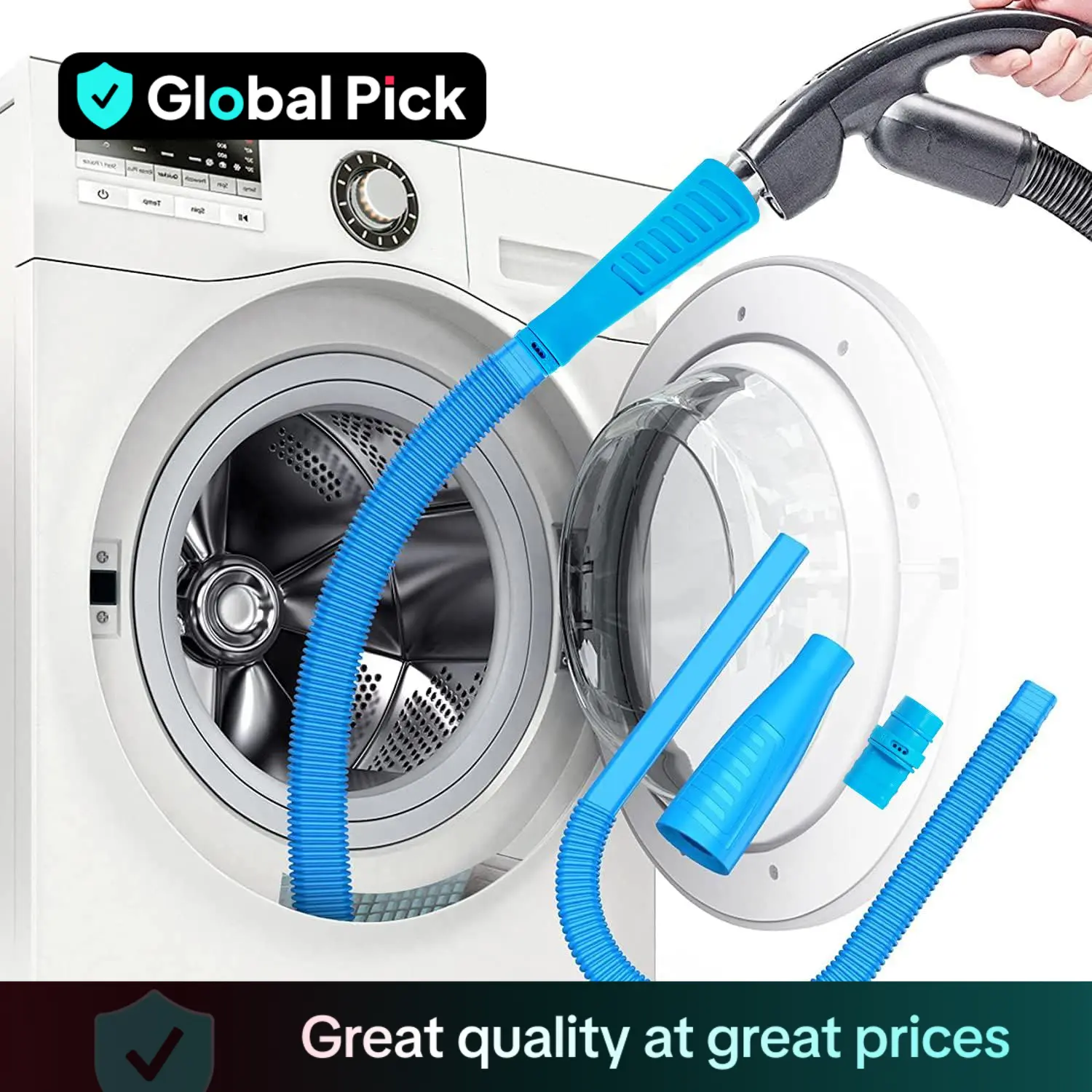 Dryer Lint Vacuum Attachment, Lint Remover for Dryer Vent Cleaner Kit, Lint Trap for Deep Cleaning