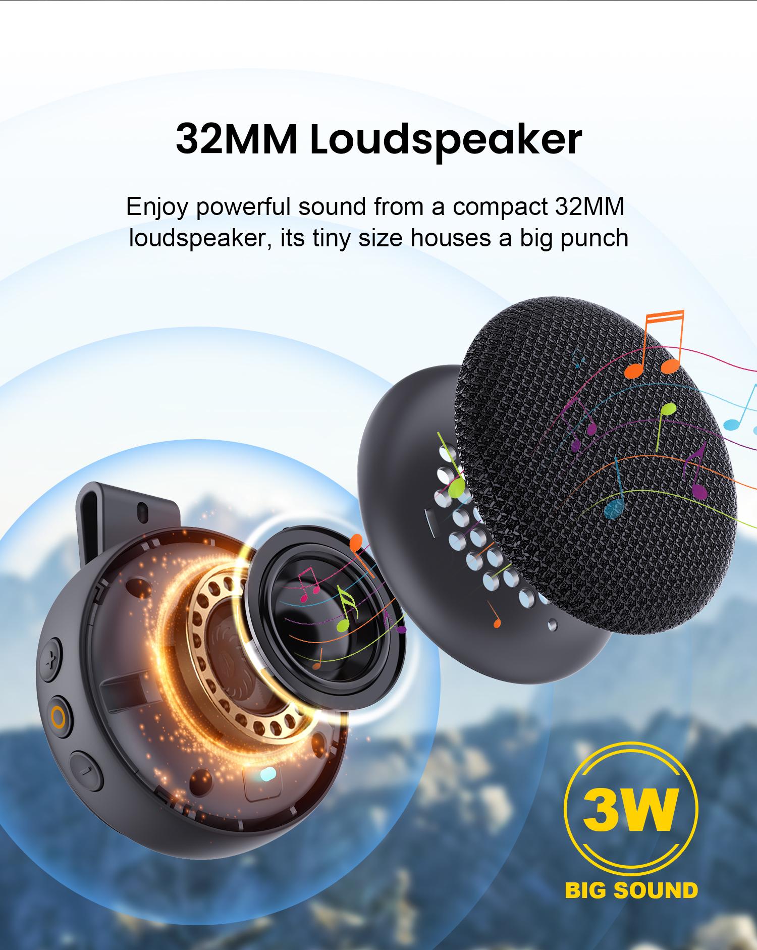 【2026 Upgraded】SUPERONE 4-in-1 Wearable Bluetooth Speaker【Hang Clip, Wrist Watch, Hang Hook & MagSafe Stand】Hi-Fi Sound TWS Portable Wireless Mini Speaker, IPX7 Waterproof for Work, Running & Outdoors