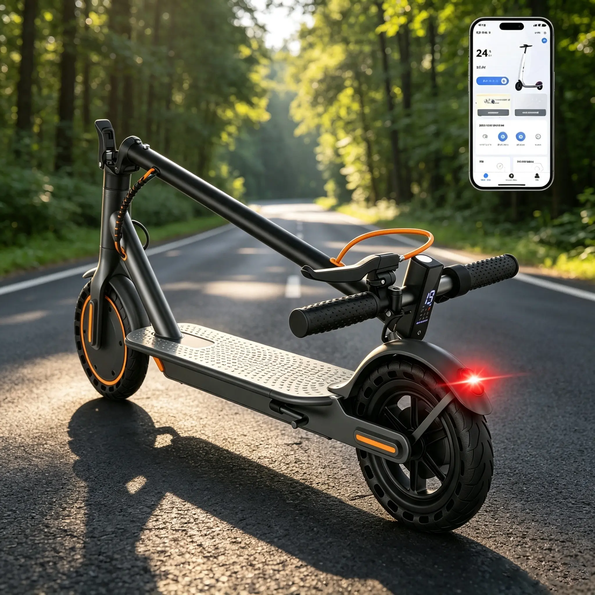 350W Powerful Adult Electric Scooter - Foldable Portable Commuter Scooter for Teens, 19MPH Top Speed, 16 Mi Range, Dual Braking System, Lightweight Design for Daily Riding sohochic e-scooter