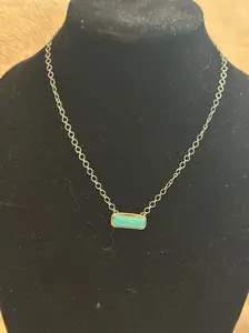 turquoise bar necklace