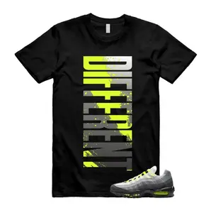Neon Yellow Bubble Sneaker Match Tee, Yellow Neon Streetwear Shirt, Neon Yellow 95 Outfit T-Shirt, Casual Graphic Cotton Tee for Men Women