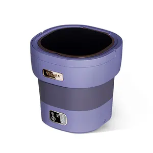 Portable Washing Machine with Spin Basket, 12L Foldable Mini Washer for Underwear, Baby Clothes & Travel