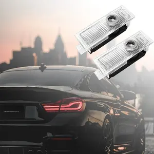🚗✨2pcs Car Door Lights Logo Projector Puddle Lights Compatible with 3 4 5 7 X1 X4 X5 E70 E71 E72 F30 Series Accessories, No Fade 4K-HD Car Welcome Lights