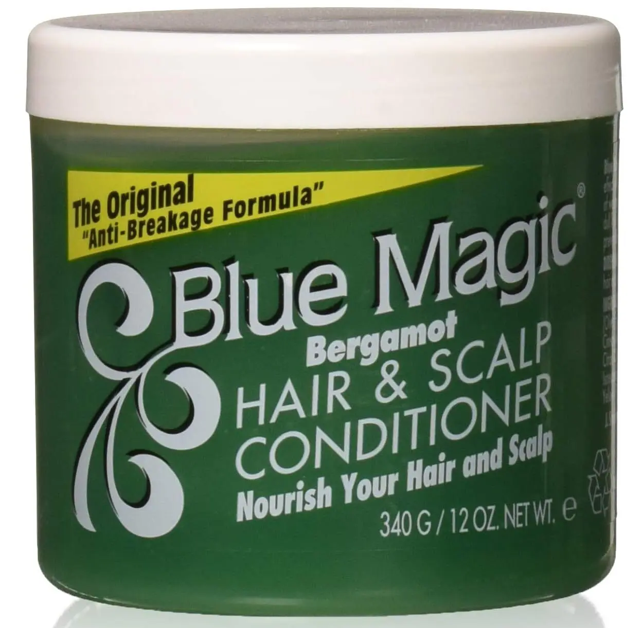 BLUE MAGIC Anti-Breakage Hair & Scalp Conditioner with Bergamot, Nourishing Cream for Dry Hair, 12 oz, Haircare, Detangling, Hair Products, Deep Conditioner