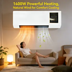 Wall Mounted Dual Mode Fan 1400W Natural Wind Comfort Winter Fast Warm Heating For Bedroom Office Living Room