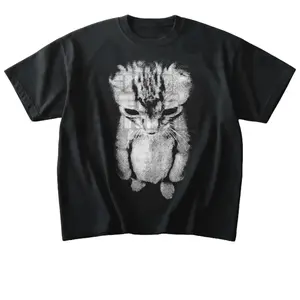 Humorous Sad Cat Meme T Shirt Unisex Short Sleeve Animal Gift Cotton