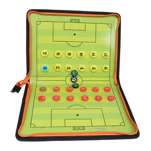 Foldable Football Tactics Board, 1 Set Portable Zipper Football Tactical Disc with Accessories, Football Training Board, Football Accessories for Coach