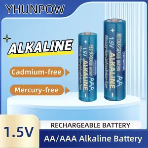 YHUNPOW-1.5v Aa Aaa Alkaline Battery, Rechargeable High Capacity Batteries, Long-Lasting Power for Daily Electronic Devices
