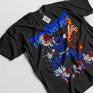 My Hero Academia Anime T-shirt & Sweatshirt, Shoto Todoroki Emotions Graphic Tee, Vintage Oversized Unisex Streetwear, Manga Fan Gift For Men Women