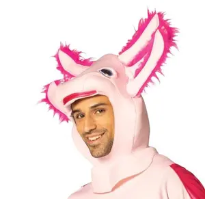 Axolotl Fish Costume, adult unisex costume, fits up to men large, pink and white Fur Menswear Clothes Foam