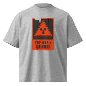 Try Again Graphic Tee Short Sleeve Unisex Organic Cotton Oversized Tshirt - Menswear High Neck T-Shirt | Stanley/Stella SATU020 Streetwear Top for Man