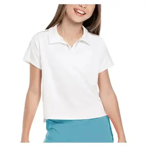 Girls' Cropped Tennis Polo