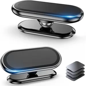 [2-Pack] Magnetic Phone Holder for car, [ Super Strong Magnet ] [ with 4 Metal Plate ] Cell Phone carmount for iPhone Magnetic [ 360° Rotation ] Universal Dashboard Adhesive Car Magnetic Phone Mount