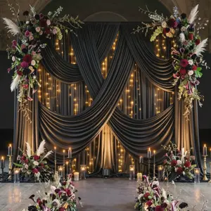 【Memorial Day 】4x10FT Backdrop Curtains  Wrinkle-Free Polyester Drapes for  Graduation Decorations 2026 Baby Shower Birthday Wedding Stage Pink Party and PhotographyBackgrounds