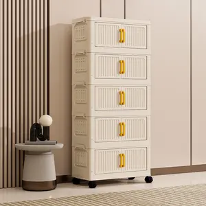 50 Inch Wide Foldable, Easy Install Home Organizer, Dorm Room Essentials, Wardrobe, Multi-Purpose Rack, Folding Storage Cabinet