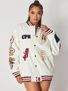 All-Star Patch Bomber Women's Patchwork Jacket