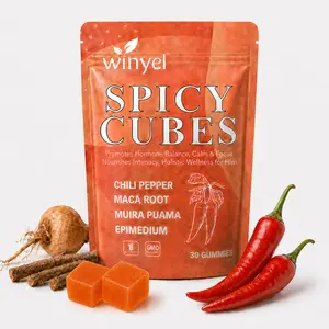 【Brand Day】Spicy Cubes Intimacy Wellness Gummies | Peach Flavor with Chili Pepper Muira Puama Maca Root & Epimedium | 30 Gummies SummerVibes