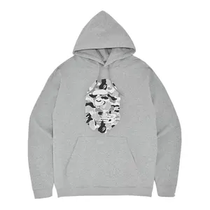 BAPE x New Balance Ape Head Logo Hooded Sweatshirt Grey Black White