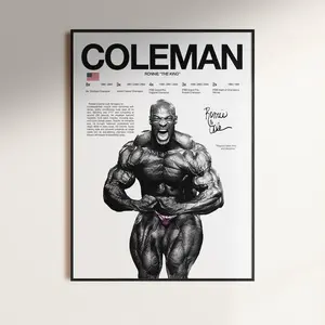 Ronnie Coleman Poster, Bodybuilding Wall Print, Mr Olympia Poster, Bodybuilder Digital Print, Gym Fitness Motivation Decor Gift, Gym Art