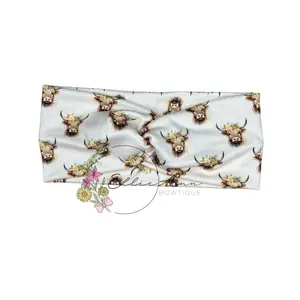DBP Twist headband Highland Cow
