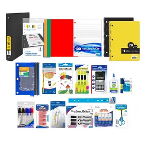 BAZIC Middle High School Kit Bundle Supplies Box 65 Count for Student 7-12 Grades,  School Supplies Composition Books Binder and More, SPEC MAY VARY, 1-Pack