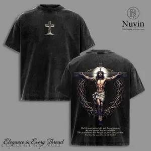 Jesus Crucifix Cross T-Shirt Washed | Hoodie Washed | He Died For Our Sins Bible Verse Tee | Christian Faith Streetwear | Religious Vintage Shirt | Glory Threads Gospel Clothing
