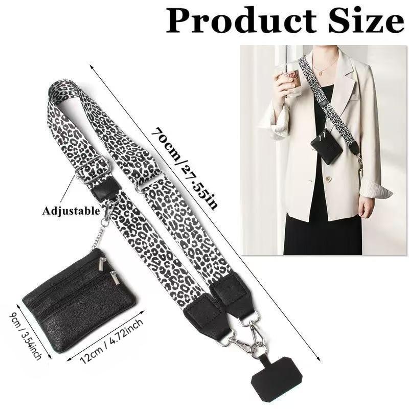 Sexy leopard print mobile phone crossbody strap, phone sling, phone charms, multi-functional and adjustable, can be used for mobile phone decoration, backpack decoration, backpack decoration with wallet, suitable for gifts to give to your girlfriend