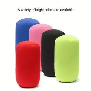 2 pieces. Soft mini microbead-filled cushion, sofa lumbar support, roll-shaped throw pillow, comfortable pillow, neck support pillow for travel, home, office and sleep.