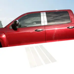 For 2014-2018 Chevy Silverado/GMC/SIERRA Car Window Center Pillar Post Cover Trim (4 pcs)