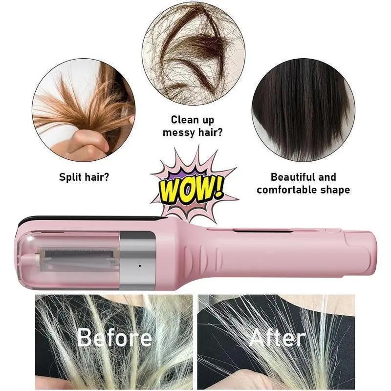 Split End Hair Trimmer for Women, Cordless Rechargeable Home Tool Hair Clipper, Removes Damaged Hair Without Changing Length, Type C Charging, Portable Hair Care Styling Tool