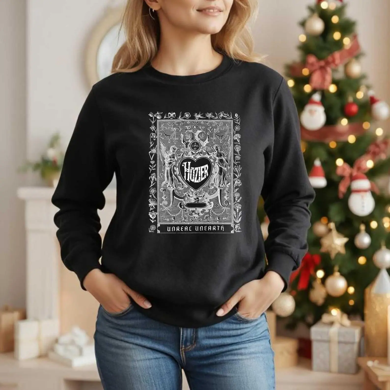 Hozier Unreal Unearth T-Shirt- Hozier Merch- Vintage Band Tee- Gothic Angels Floral Fairy Shirt- Fairycore