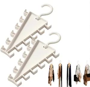 Multi‑Hook Rotatable Closet Storage Hanger, 12‑Hook Space‑Saving Clothes Organizer for Undergarments, Scarves & Accessories (2PCS)