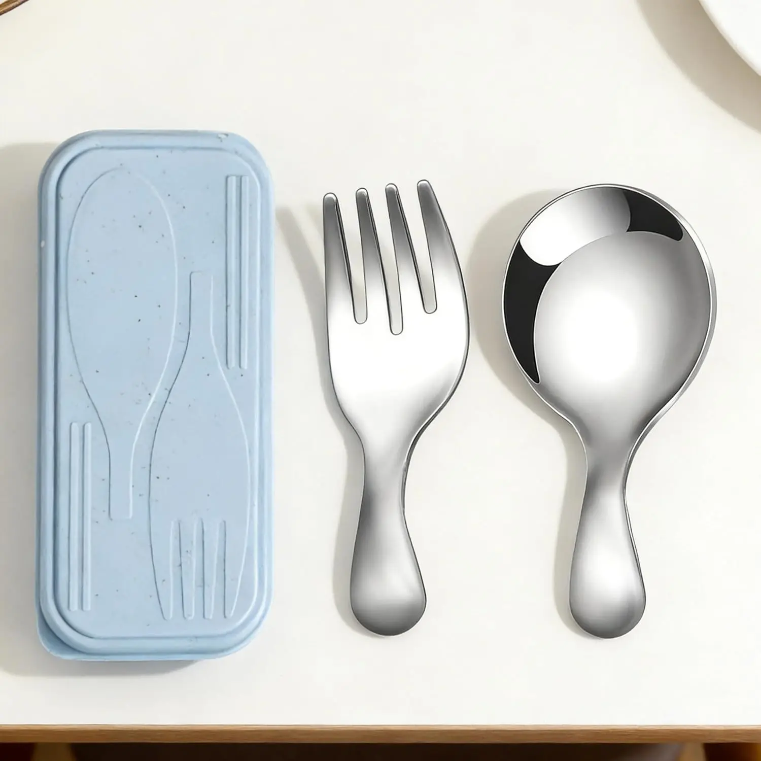 2PCS Versatile Spoon Fork Tableware Portable And Compact Cutlery Set For Camping Hiking And Outdoor Cooking